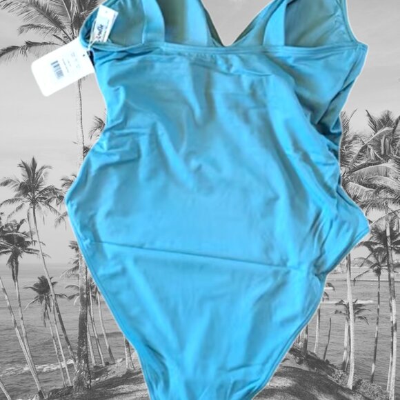 Andie Swim The Capri One Piece Bay Blue Eco Nylon Size Medium - Picture 4 of 7